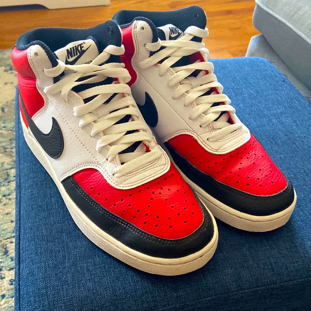 Nike Court Vision Mid ‘Satin Red’ Men’s size 8
